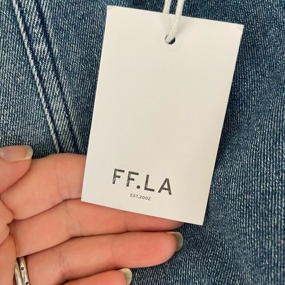 FF LA Five Four Los Angeles Denim Jean Jacket 2XL - Picture 8 of 9
